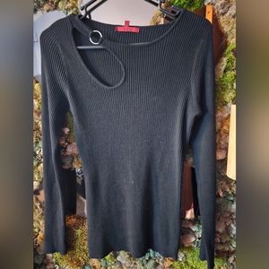 Red by BKE Ribbed O-Ring Top long sleeve size small